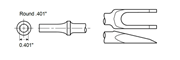 Immagine di Separator Fork Shank Round .401"