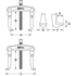 Immagine di Estrattore idraulico universale a serraggio rapido, con 2 bracci con gancio prolungato