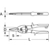 Immagine di Cesoia a doppia leva p.taglio lamiere diritto,250mm