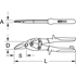 Immagine di Cesoia a doppia leva p.lamiere, taglio destrorso,240mm