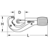 Immagine di Tagliatubi telescopico per acciaio inossidabile (Inox) tubi, 3-42 mm