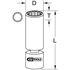 Immagine di 3/8" Bussola speciale per candele con snodo per BMW, 14mm