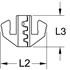 Immagine di Coppia di matrici per spina piatta, 4,8 e 6,3 mm, Ø 0,5 - 6,0 mm