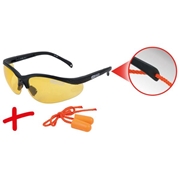 Immagine di Occhiali di protezione - gialli con inserti auricolari